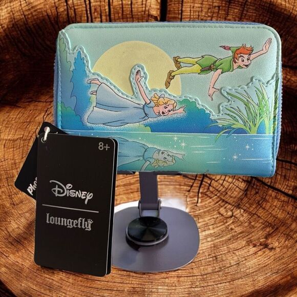 Loungefly Disney Tinkerbell Peter Pan Wallet Glitter Glow In The Dark NEW - Picture 1 of 6